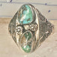 Navajo ring turquoise stampings size 14 sterling silver women men