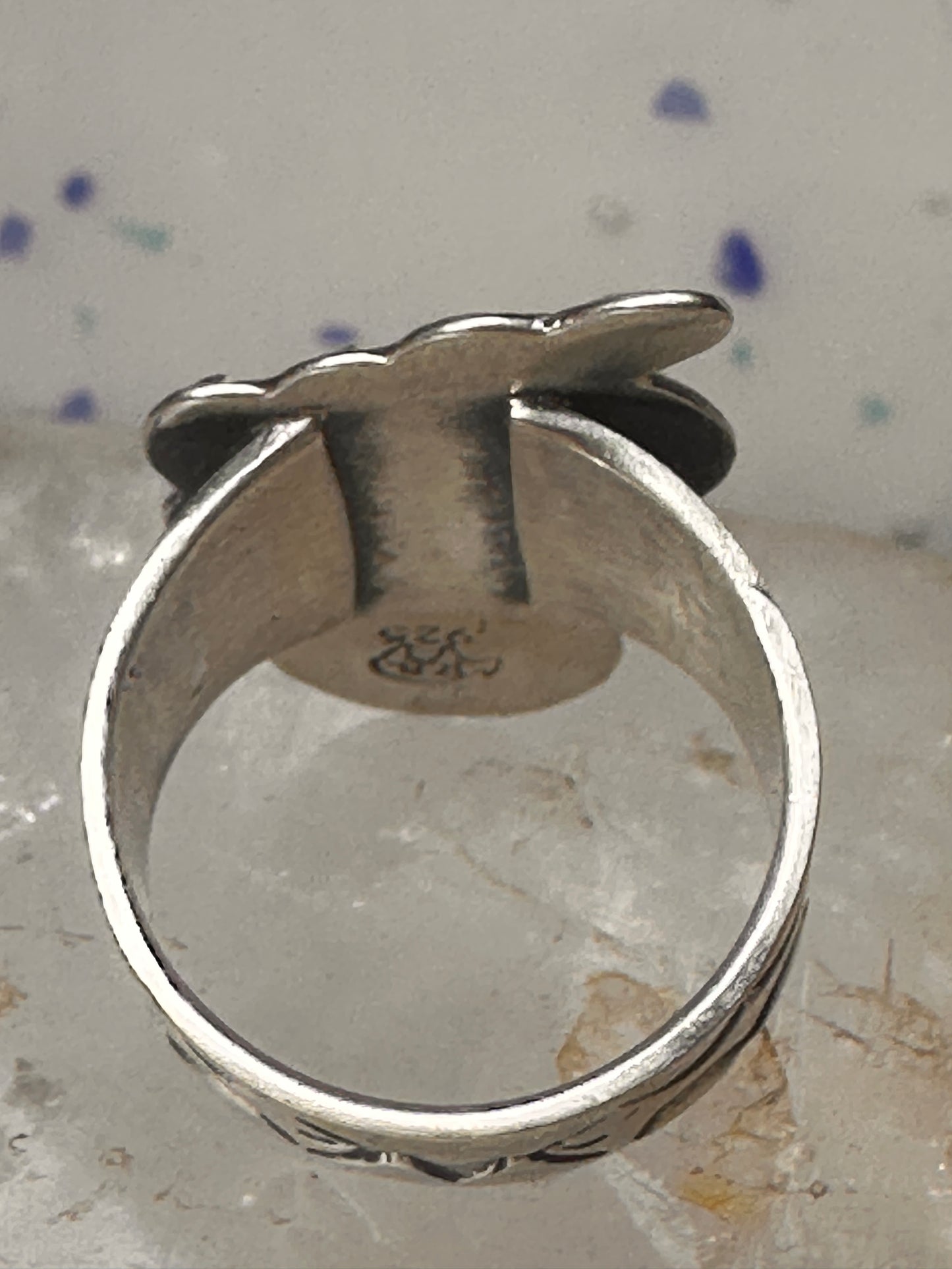 Bear ring Footprint track Navajo Running Bear band figurative size 6.50 sterling silver women men