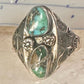 Navajo ring turquoise stampings size 14 sterling silver women men