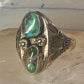 Navajo ring turquoise stampings size 14 sterling silver women men