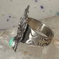 Bear ring Footprint track Navajo Running Bear band figurative size 6.50 sterling silver women men