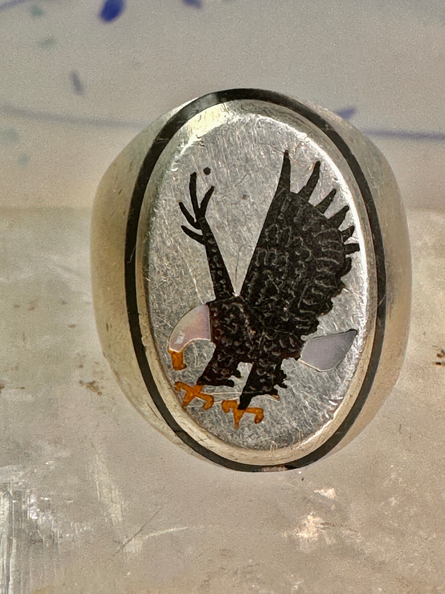 Navajo Eagle ring size 9.50 sterling silver women men