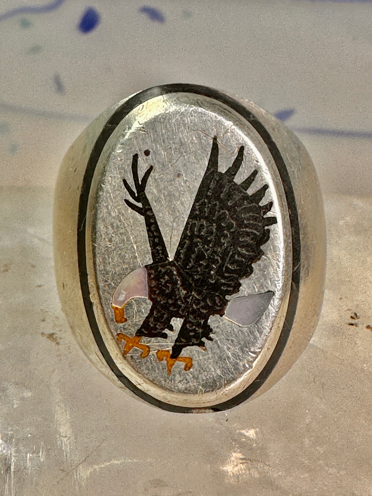 Navajo Eagle ring size 9.50 sterling silver women men