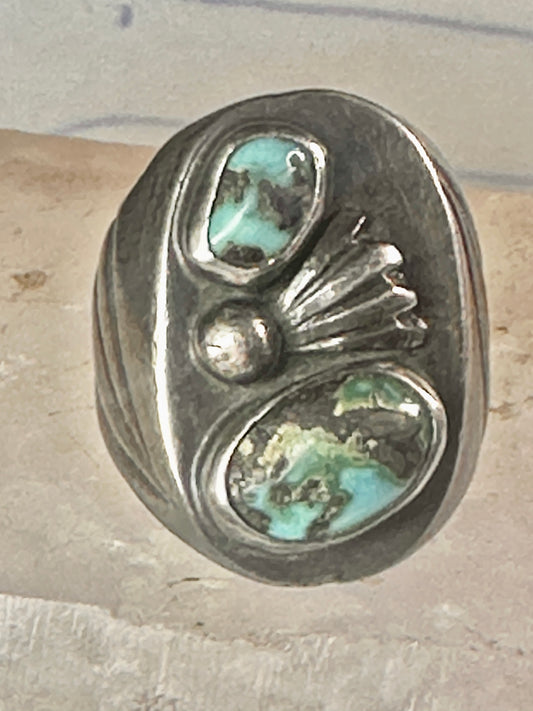 Navajo ring turquoise size 9.50 band sterling silver women men