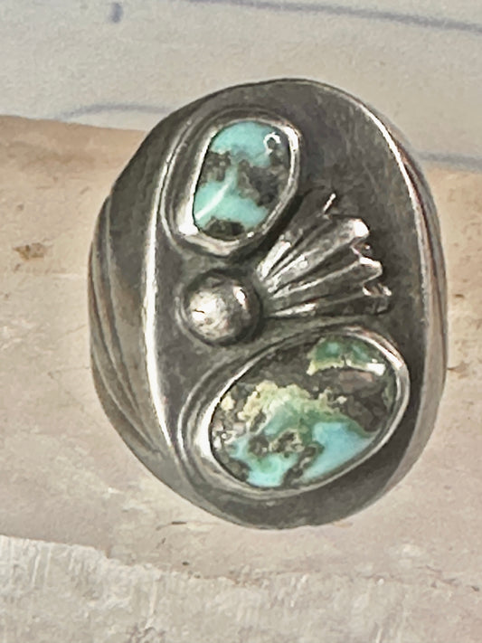 Navajo ring turquoise size 9.50 band sterling silver women men
