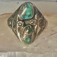 Navajo ring turquoise stampings size 14 sterling silver women men