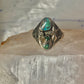Navajo ring turquoise stampings size 14 sterling silver women men