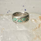 Zuni ring turquoise chips wedding band size 6 sterling silver women men