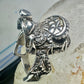 Vintage Saddle ring southwest cowgirl size 8.75 sterling silver women signed SC
