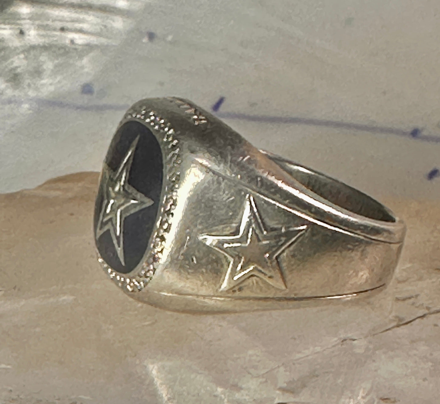Dallas Cowboys ring football size 12.75 band sterling silver men