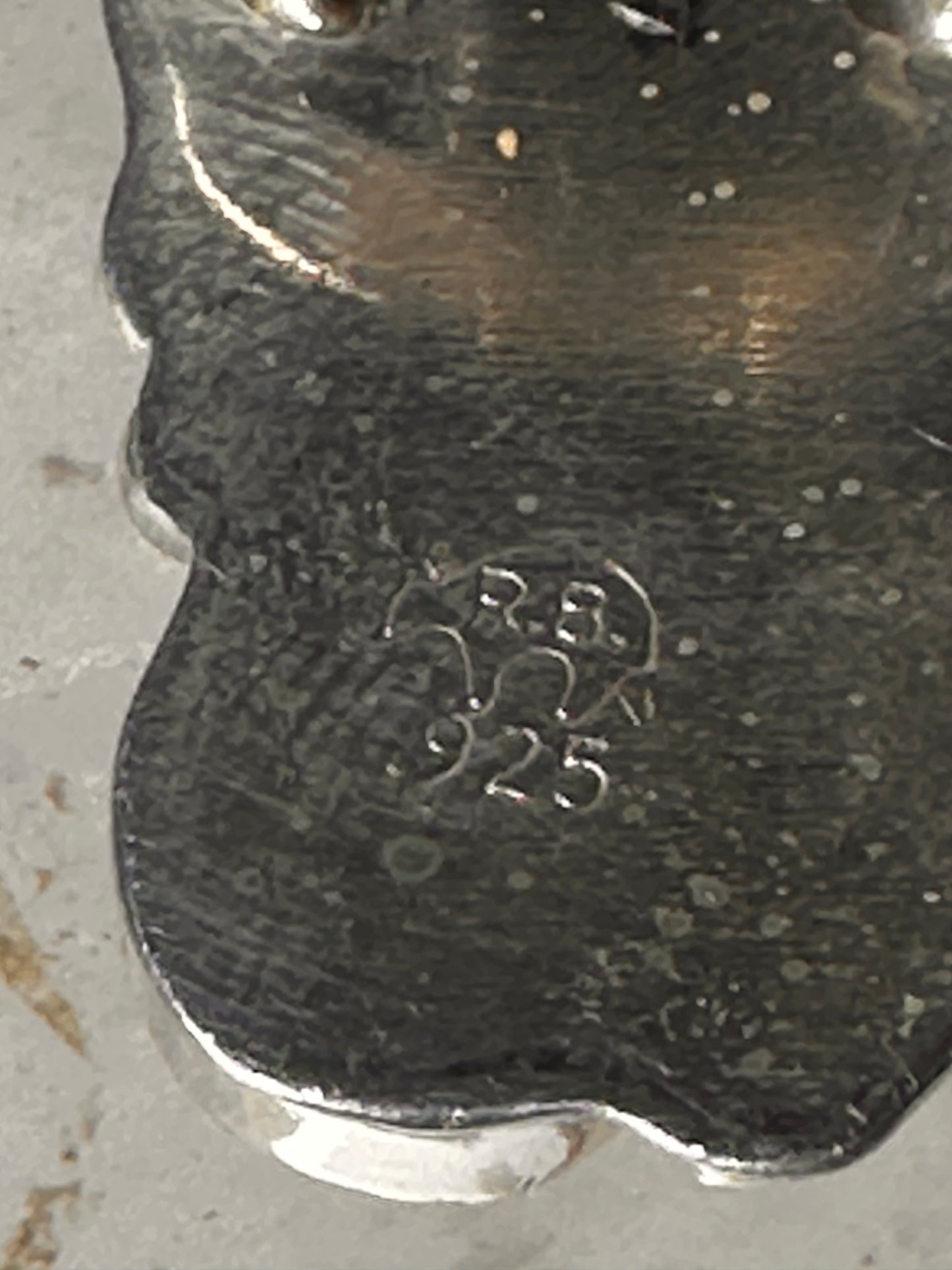 Navajo ring long turquoise leaves size 6.75 sterling silver women signed RB