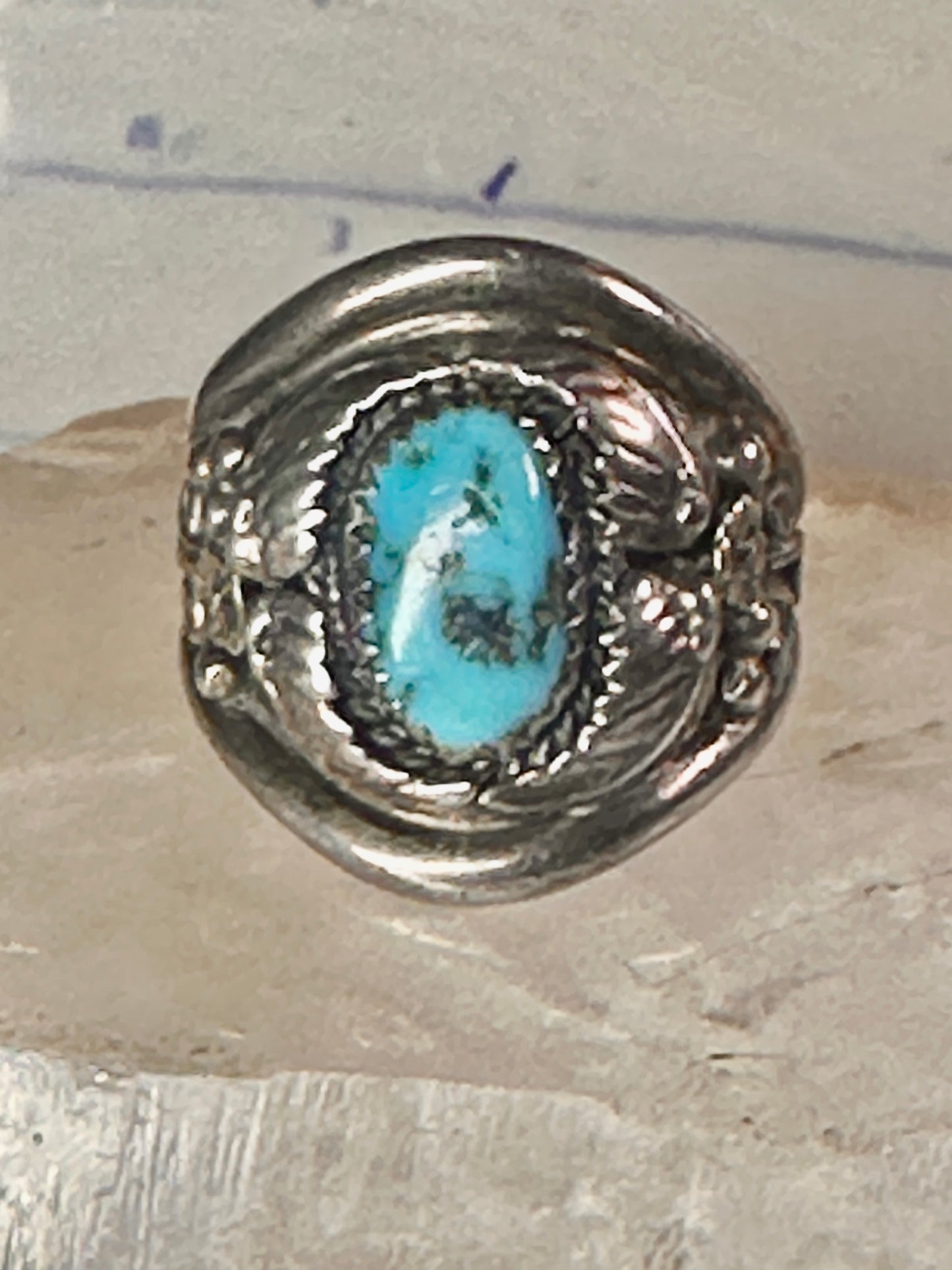 Navajo ring turquoise band size 11.25 band sterling silver men women