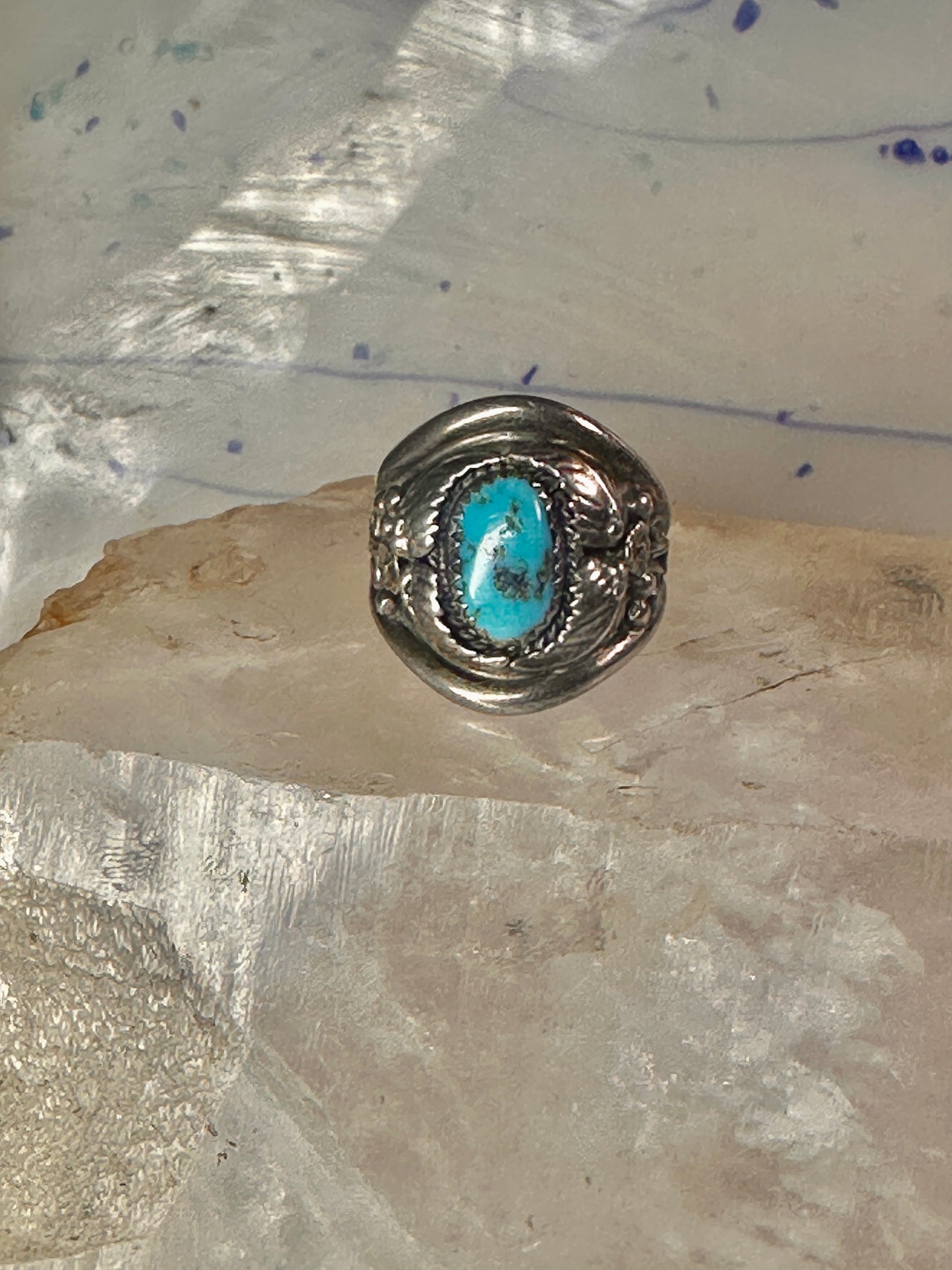 Navajo ring turquoise band size 11.25 band sterling silver men women