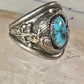 Navajo ring turquoise band size 11.25 band sterling silver men women