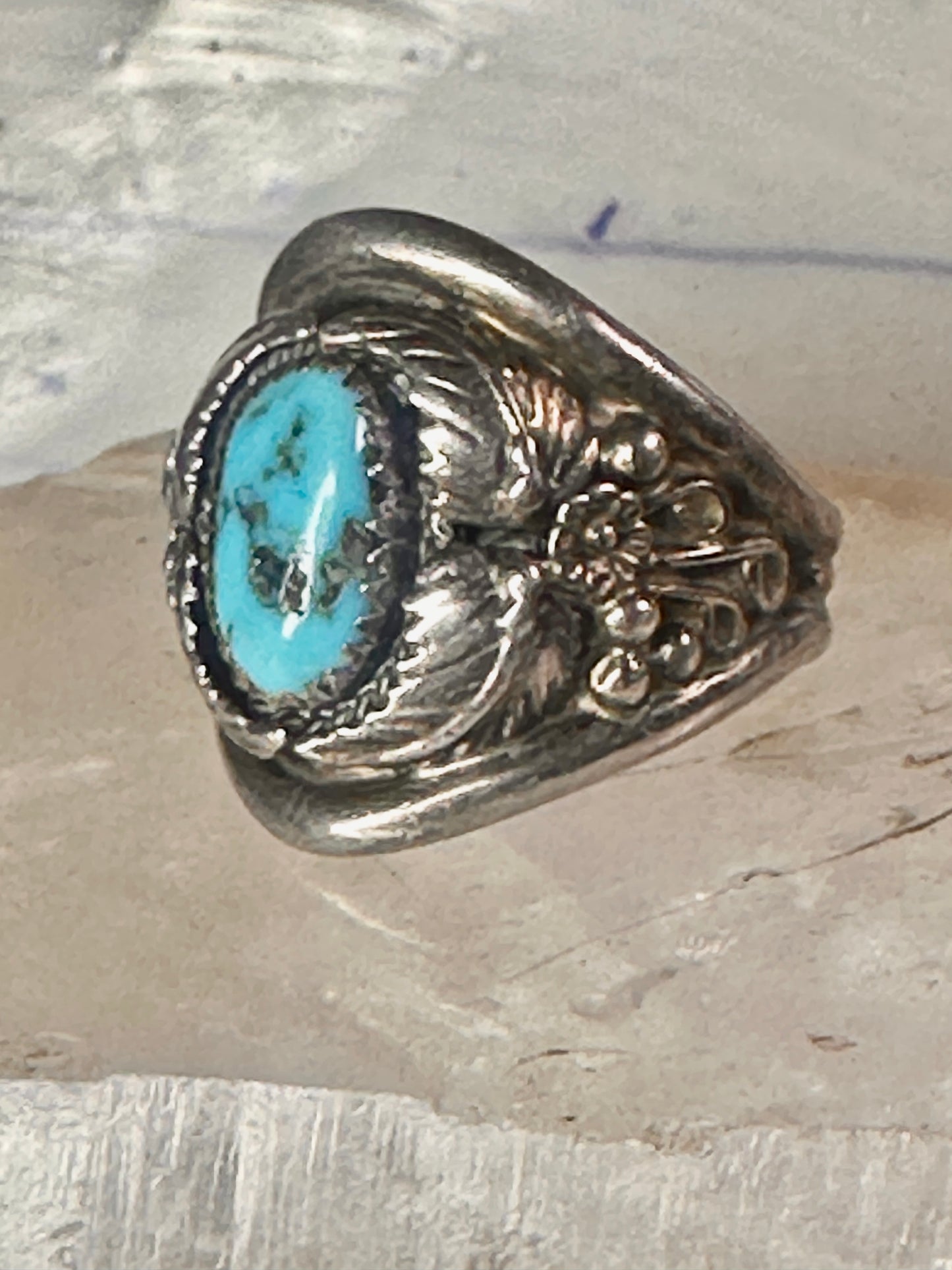 Navajo ring turquoise band size 11.25 band sterling silver men women