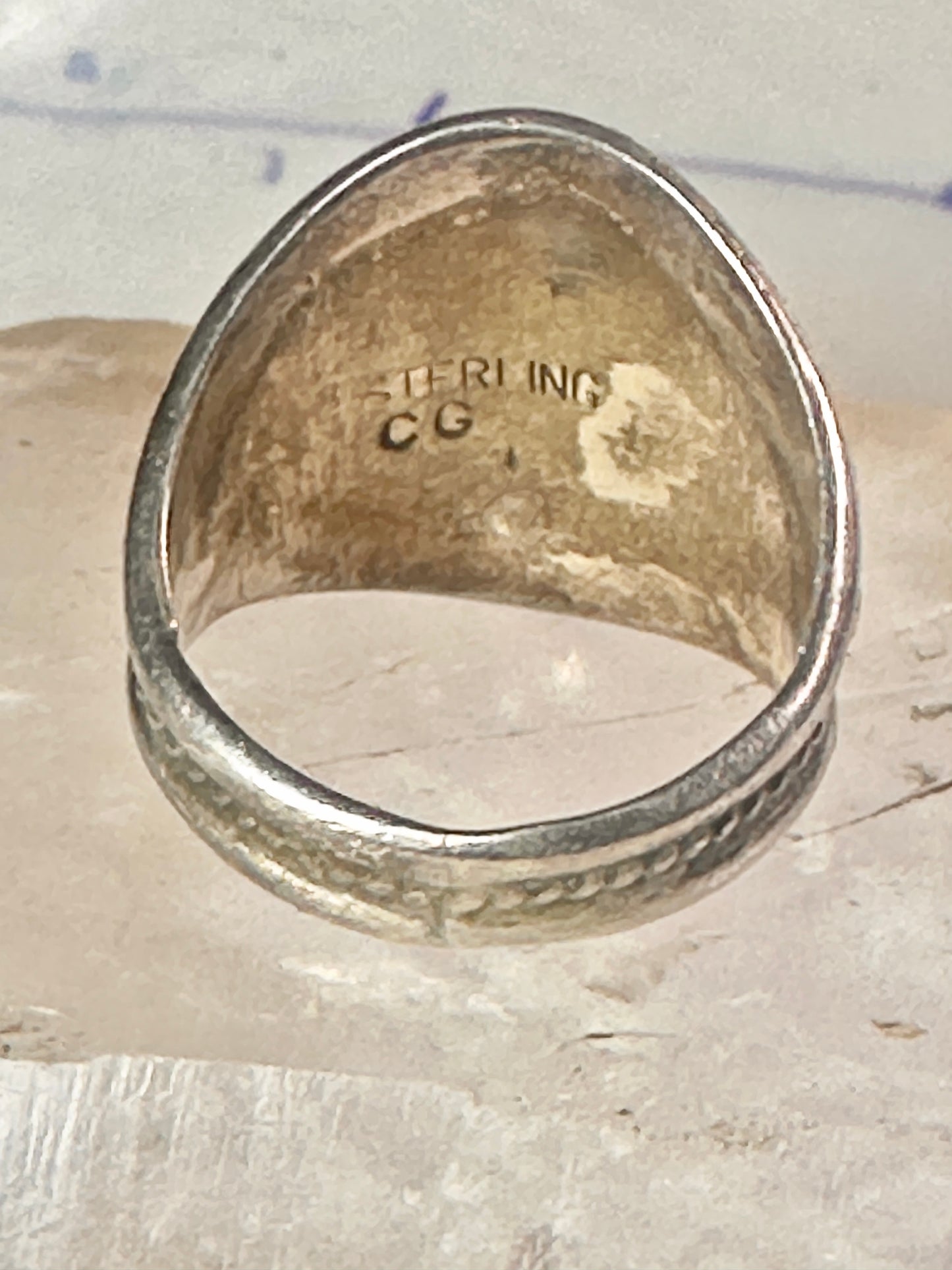 Navajo ring turquoise band size 11.25 band sterling silver men women