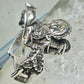 Vintage Saddle ring southwest cowgirl size 8.75 sterling silver women signed SC