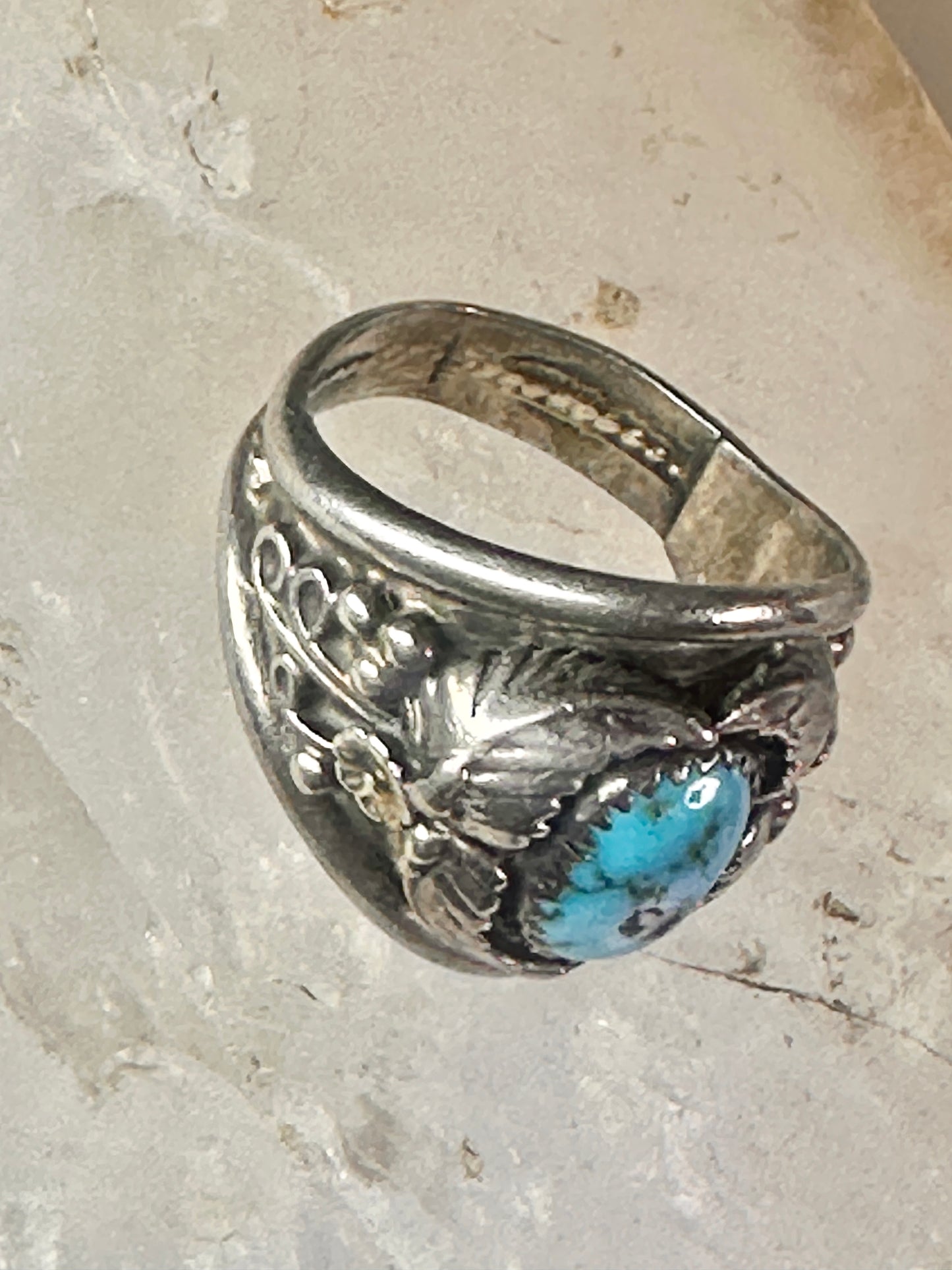 Navajo ring turquoise band size 11.25 band sterling silver men women