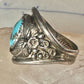 Navajo ring turquoise band size 11.25 band sterling silver men women