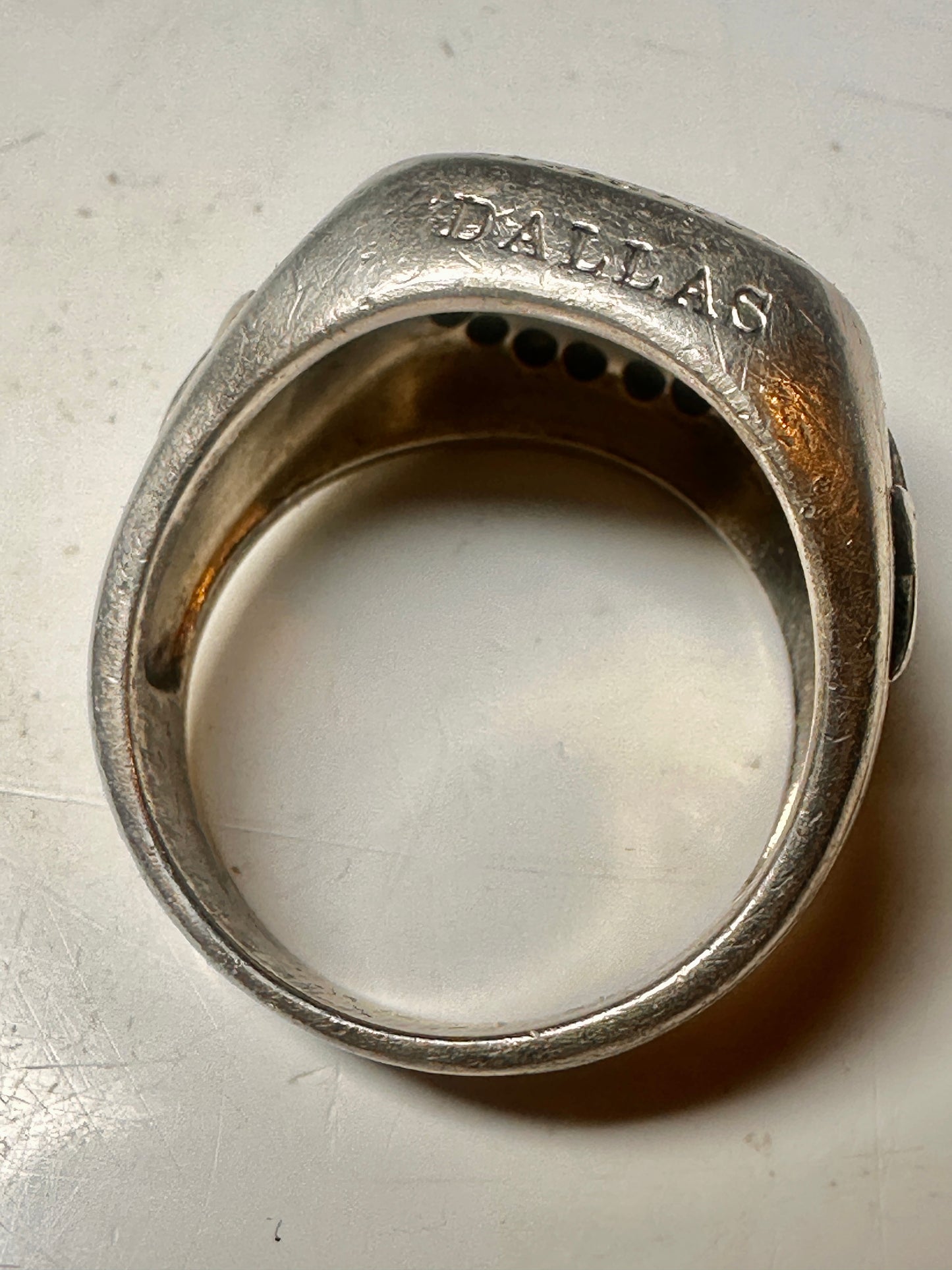 Dallas Cowboys ring football size 12.75 band sterling silver men