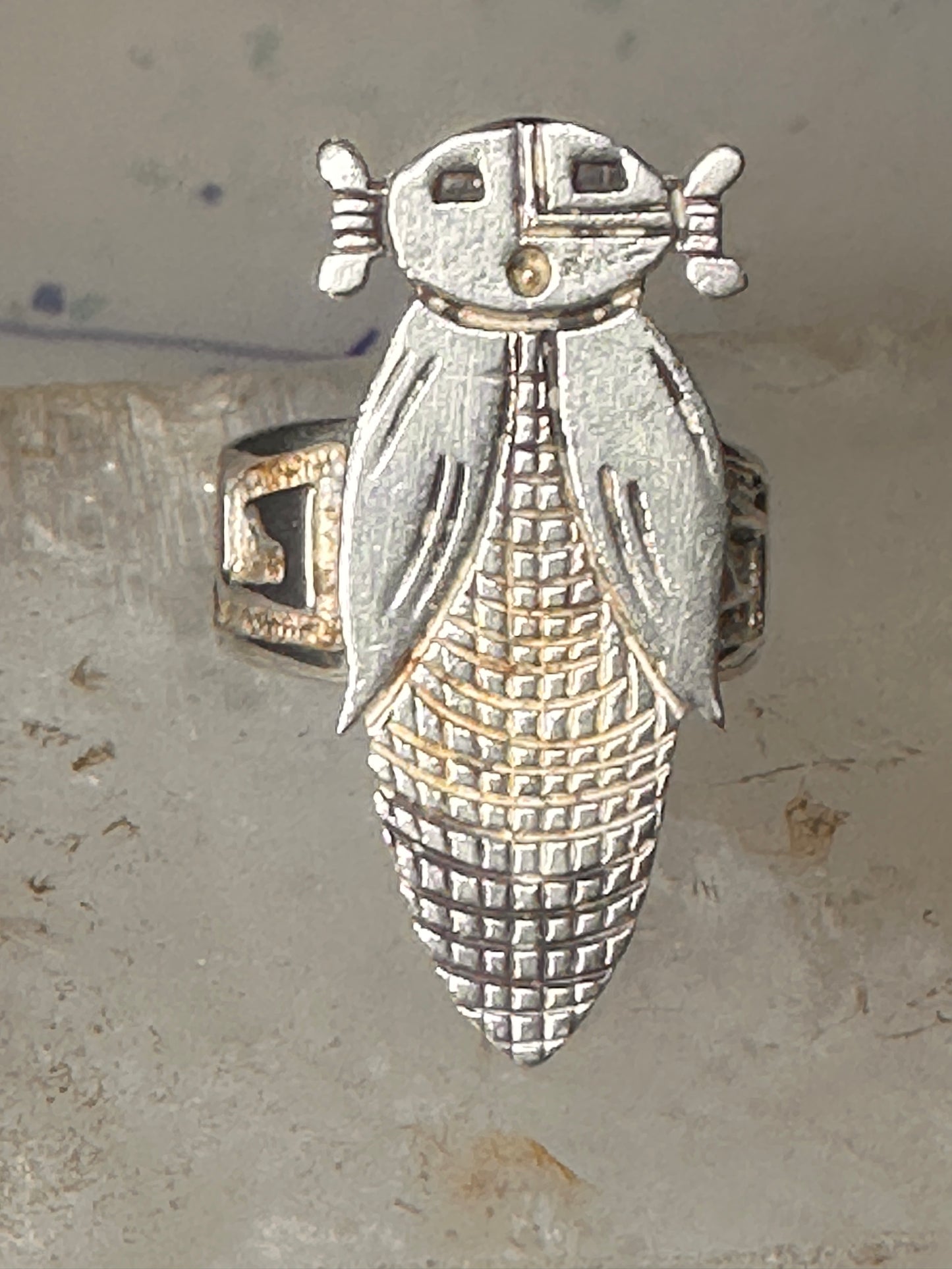 Corn Maiden ring  Navajo band size 7 sterling silver women