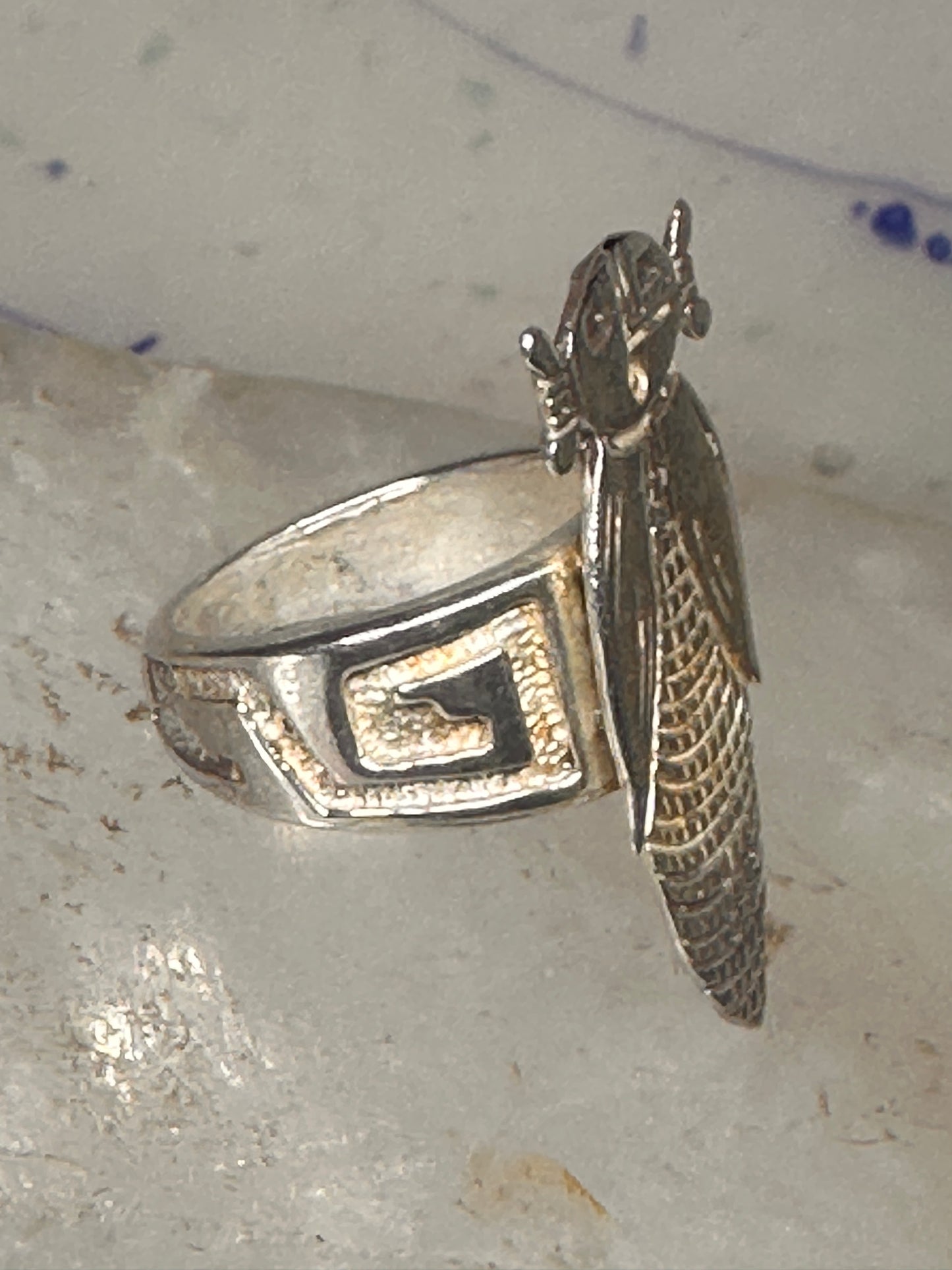 Corn Maiden ring  Navajo band size 7 sterling silver women