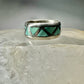 Zuni ring Turquoise band size 8 sterling silver women men