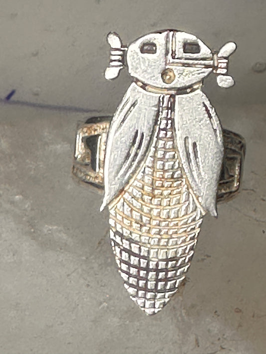 Corn Maiden ring  Navajo band size 7 sterling silver women