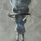 Vintage Kachina ring Navajo turquoise size 7.2 sterling silver women signed CPH