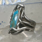 Turquoise ring size 6 turquoise brutalist southwest sterling silver sterling women