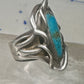 Turquoise ring size 6 turquoise brutalist southwest sterling silver sterling women