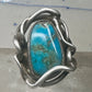 Turquoise ring size 6 turquoise brutalist southwest sterling silver sterling women