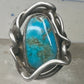 Turquoise ring size 6 turquoise brutalist southwest sterling silver sterling women