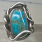 Turquoise ring size 6 turquoise brutalist southwest sterling silver sterling women