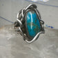 Turquoise ring size 6 turquoise brutalist southwest sterling silver sterling women