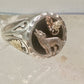 Black Hills Gold ring onyx wolf barking at moon band size 10 band sterling silver men women