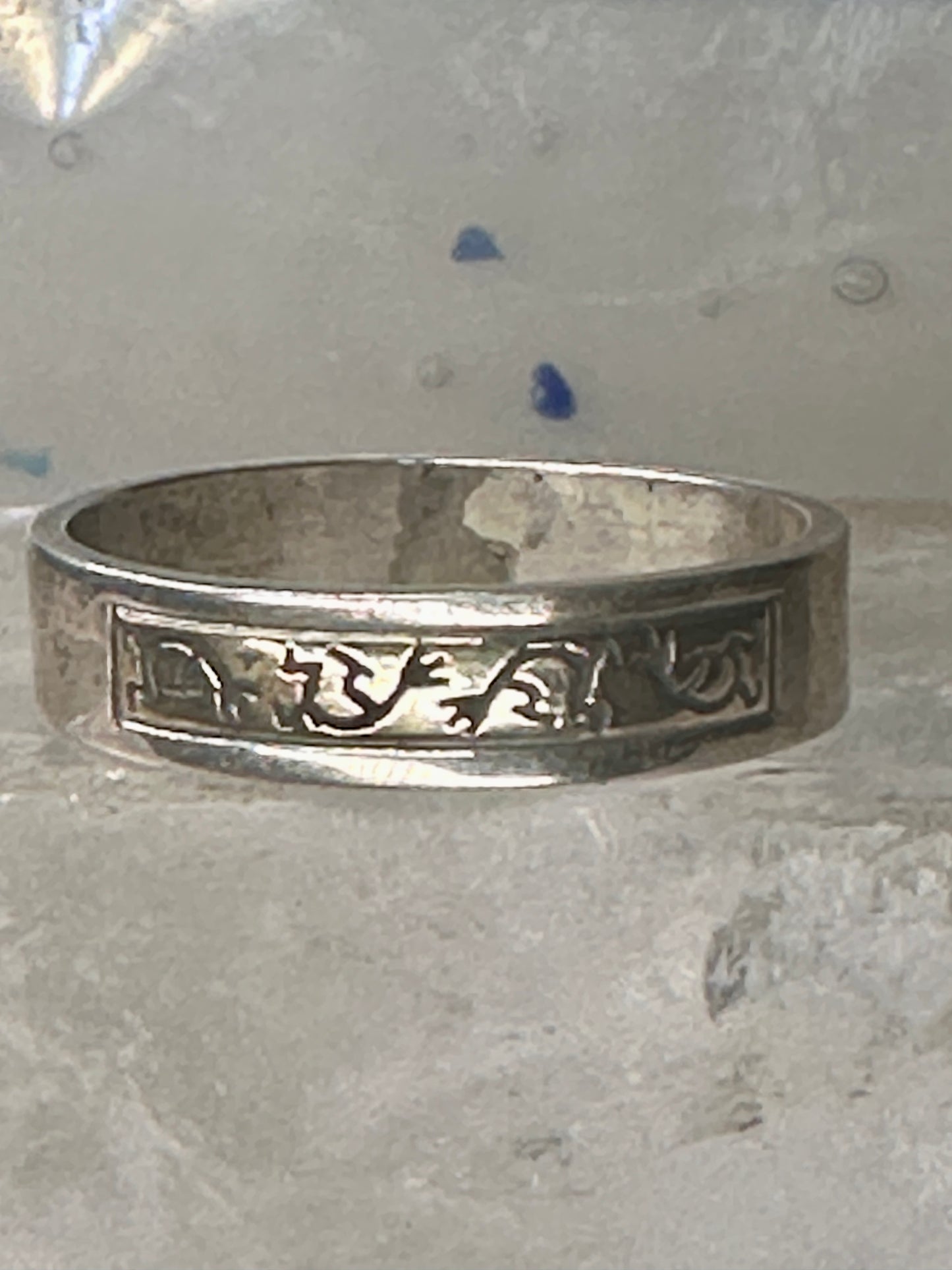 Kokopelli ring Skeets band Navajo size 16 14K sterling silver sterling men