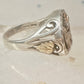 Black Hills Gold ring onyx wolf barking at moon band size 10 band sterling silver men women