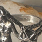 Nude Lady ring figurative lady holding size 6 star band sterling silver women