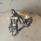 Nude Lady ring figurative lady holding size 6 star band sterling silver women