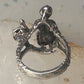 Nude Lady ring figurative lady holding size 6 star band sterling silver women