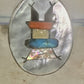 Kachina ring Navajo mop turquoise coral onyx size 7 sterling silver women