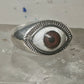 Eye ball ring brown eyeball band sterling silver size 8 women girls