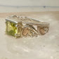 Vintage Coleman Black Hills Gold Sterling Silver 12K Gold Princess Green Quartz Ring Size 5 925