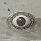 Eye ball ring brown eyeball band sterling silver size 8 women girls