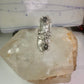 Long eagle ring onyx Navajo leaves full finger band&nbsp; size 7 sterling silver women AS IS