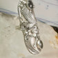 Long eagle ring onyx Navajo leaves full finger band&nbsp; size 7 sterling silver women AS IS