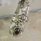 Long eagle ring onyx Navajo leaves full finger band&nbsp; size 7 sterling silver women AS IS