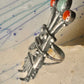 Kachina ring size 8.50 Navajo turquoise coral band sterling silver women