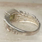 Vintage Coleman Black Hills Gold Sterling Silver 12K Gold Princess Green Quartz Ring Size 5 925